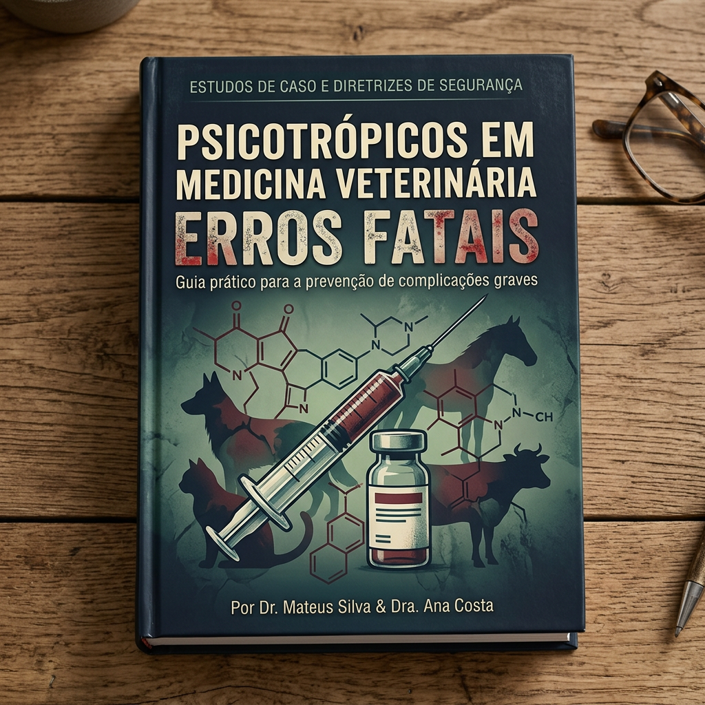 Livro de Psicotrópicos na Veterinária: 5 Erros Fatais que Geram Interdição e Multas Capa livro psicotrópicos veterinária erros fatais